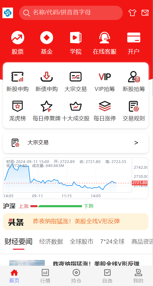 红色UI的2024股票系统源码(图1)